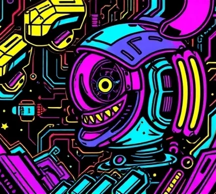 Glitch Tech Coloring Pages