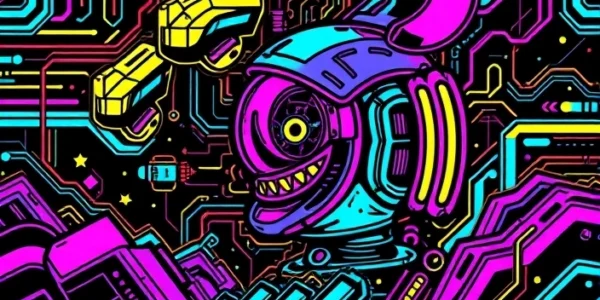 Glitch Tech Coloring Pages